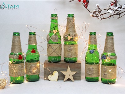 Cặp chai bia Heineken Handmade cỡ nhỏ G-CTT-01